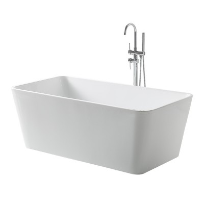 sanitary ware  modern square freestanding bathtub acrylic  bathtub (8012)