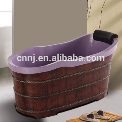 new design small cedar wooden bathtub (071A)