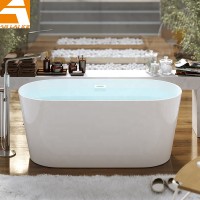 White Small Deep Soaking Bathtub 140cm, KF-715BS