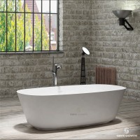 Customized Modern Design Freestanding Luxury Faux Stone Acrylic Solid Surface Stone Bathtub Bath Tub