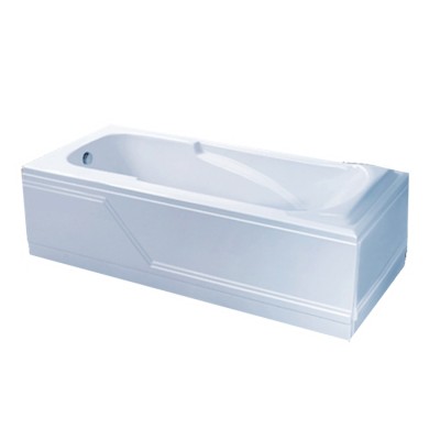 Hotel use corner common bathtub   two side apron simple double skirt bathtub