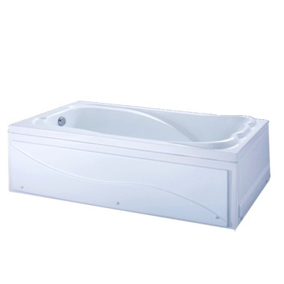 Hotel used two side apron  acrylic portable bathroom bath tub (420)