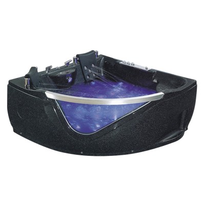 Black Color Corner Acrylic Jaccuzi  masasge hydrotherapybathtub /  Whirlpool bathtubs  (5205B)