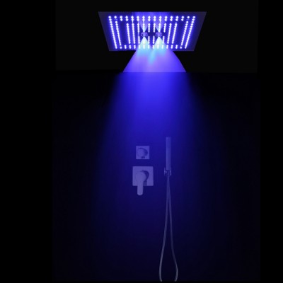 hm 2 Ways Luxury Ceiling Mounted Shower Set Shower accessories 64 kinds of color conversion three function LED shower head